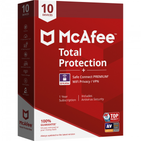 McAfee Total Protection Security  10 Įrenginių, 1 Metai